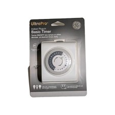 GE UltraPro Indoor Mechanical Timer - 24hr - 2-Polarized Outlets - White - NEW picture