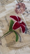 Handmade Velvet Lily - Burgundy & pink 🌹  100% handmade forever flower. picture