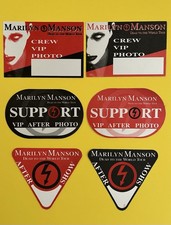 MARILYN MANSON '96-'97 Dead To The World Tour VIP Crew Passes great unused cond. picture