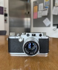 Leica Ernst Leitz Wetzlar Silver Rangefinder Camera w/ Nikkor-H.C 5cm f/2 picture