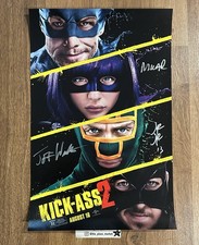 Kick Ass 2 cast signed Autographed Poster Mark Millar John Romita Jeff Wadlow picture