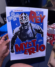 Rey Mysterio Signed Poster  WWE Wrestling Triplemania 014/100 picture