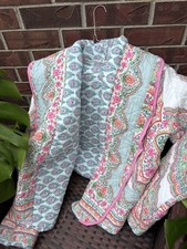 Upcycled handcrafted Mandala quilt jacket blanket upcycled cottagecore boho picture
