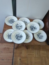 DIGOIN SARREGUEMINES LES MOIS 9  MONTHS SET CREPE PLATES PLATE FRENCH  picture