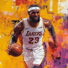 LeBron James 24x24 Giclée Art Print Ltd 1/25 Signed COA Rombley V15 picture