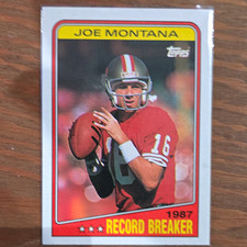 Topps 1988 Topps 1987 Record Breakers Joe Montana #4 San Francisco 49ers picture