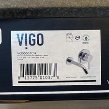 Vigo Olus VG05001CH 1.2 GPM Bathroom Faucet & Valve Chrome 1-Handle Wall Mounted picture