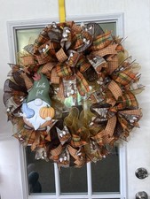 Hello Fall Gnome Handmade Custom Wreath picture