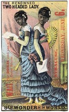 Millie Christine McKoy Siamese Twins 1883 Syracuse NY Freak Sideshow Trade Card picture