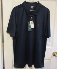 IZOD PERFORMANCE GOLF GRID Blue POLO SHIRT~size XL~NEW~Rugby STRETCH~PEACOAT picture