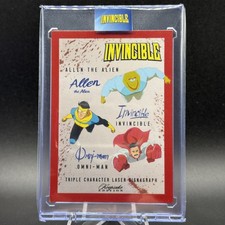 Invincible Triple Signagraph Card Invincible, Allen, Omni-Man Con Exclusive /10 picture
