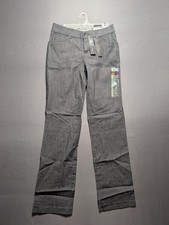 Lee Platinum Madelyn Pants Womens 6L Gray Flex Motion Straight Leg Flat Front picture