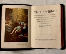 Vintage 1954-56 Holy Bible King James Version World Publishing Company picture