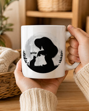 Fun Hand Boop Nose Bigfoot Sasquatch Cat Full Moon Bigfoot  Mug picture