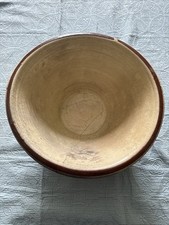 Antique French Terracotta Pancheon Ceramic Dough Or Dairy Bowl HEAVY picture