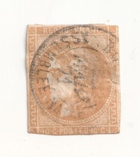 France 1871 10c Bordeaux Imperf with French National Assembly Postmark - Used picture