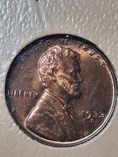 1933-D. LINCOLN CENT. MS/ BU/RD. LOW MINTAGE. RARE & SCARCE THIS NICE picture