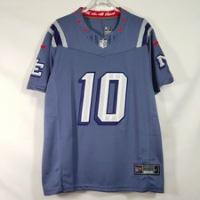 Drake Maye #10 Blue Men's Adult Embroidered Jersey, Sizes S-4XL picture