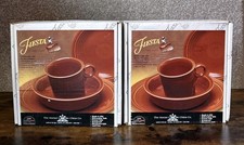 Lot 2 Sets Fiestaware 4-Piece Place Setting retired Paprika New in Box USA picture