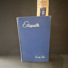 Emily Post Etiquette: Blue Book of Social Usage New Rev HC Illus 1950 Funk picture