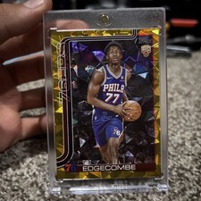 202526 Topps Basketball VJ Edgecombe 50 Diamante Gold 76ers Rookie Card  G2U picture