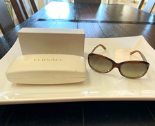 Versace MOD 4152 Women's Oversized Brown Sunglasses Gray Gradient UV400 picture