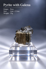 Pyrite with Galena Peru Collector Miniature Metallic Mineral Specimen 25g picture