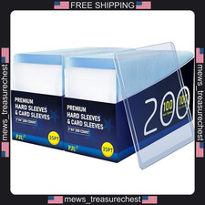 Trading Card Sleeves 3x4 Inch Hard & Soft Protectors 200/200 Pack picture