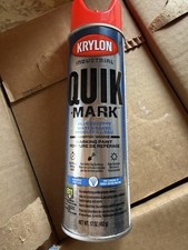 Krylon Industrial Quik-Mark Sb Inverted Marking Paint Fluorescent Red, Lot of 12 picture