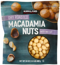Kirkland Signature Dry Roasted Macadamia Nuts/1.5lbs/RichButteryFlavor 1/27 25z picture