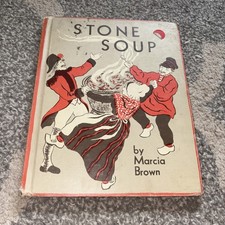 Antique 1947 Hardcover Ex-Library Stone Soup Children's Picture Book picture
