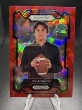 2024 Prizm Draft Picks JULIAN SAYIN Rated Prospect Cracked Ice Prizm BUCKEYES picture