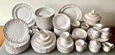VINTAGE  MOTTON GIEN FAIENCE DINNERWARE-8 PLACE SETTINGS + SERVING-106 PIECES picture