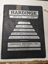 HARDINGE OPERATOR SERVICE MANUAL SECOND OPERATION MACHINES LATHE MILL SHOP BOOK picture