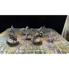Reed And Barton 1824 Collection Figural Napkin Rings Complete Set Of 8 picture
