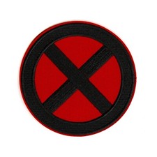 X-Men Classic Logo Red and Black Variant – Embroidered Iron on Patch picture