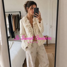 ZARA WOMAN NWT FW26 ZW COLLECTION LINEN BLEND FRINGED JACKET ecru 7012/800/712 picture