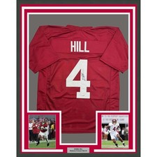 Framed Autographed/Signed Daniel Hill 35x39 Alabama Red Jersey JSA COA picture