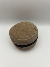 VINTAGE clamshell suede fly reel case 3.5” Excellent Condition picture