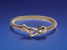 ESPO Joseph Esposito Sterling Silver Mesh Cable Hook & Buckle Bracelet 6-1/2