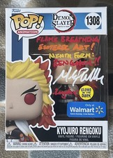 Funko Demon Slayer Kyojuro Rengoku #1308 Signed Mark Whitten JSA GITD picture