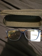 Foster Grant EZ2C Reading Glasses with Case +100 NS0625 EZ2C2103 BLU  TOR picture