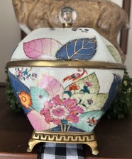 Tobacco Leaf Porcelain Jar With Lid & Bronze Accents- Danny’s Fine Porcelain picture