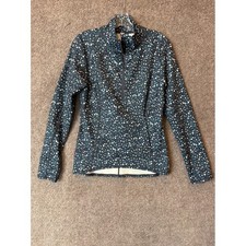 Kinesis Womens Small Blue Abstract Floral Quarter Zip Pullover Activewear Top picture