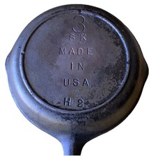 Lodge #3 SK Cast Iron 3 Notch Heat Ring 6 Inch USA Vintage Small Fry Pan picture