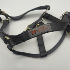 HORSE SIZE-READY MADE - Medium Grey Halter Set made of Nylon 800-1100 Lbs picture
