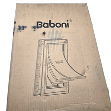 Baboni Large Pet Door 3 Flap Plastic Frame Dog Door 100Lb Interior Exterior picture