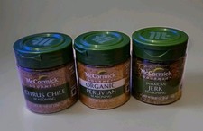 3X McCormick Gourmet SEASONING CITRUS CHILI Jamaican Jerk ORGANIC PERUVIAN 3 PK picture