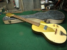 1957 Kay Vintage Neck Through Electric Guitar Copper Blond DECO Original w/ Case picture