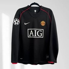 Manchester United 2007/08 Ronaldo #7 Away Black Long Sleeve all Size picture